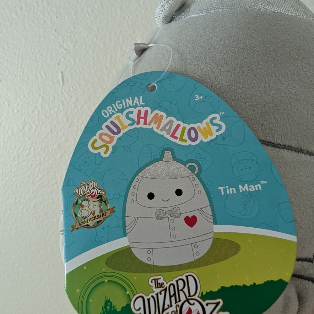 Squishmallows Tin Man Teal and Gray Tag Plush - Picture 2 of 4